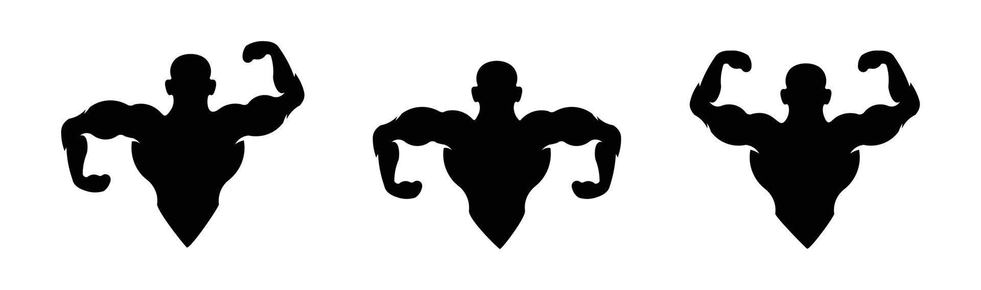 Academia logotipo vetor ícone ilustração, fitness clube logotipo com exercício Atlético homem e mulher vetor ilustração.