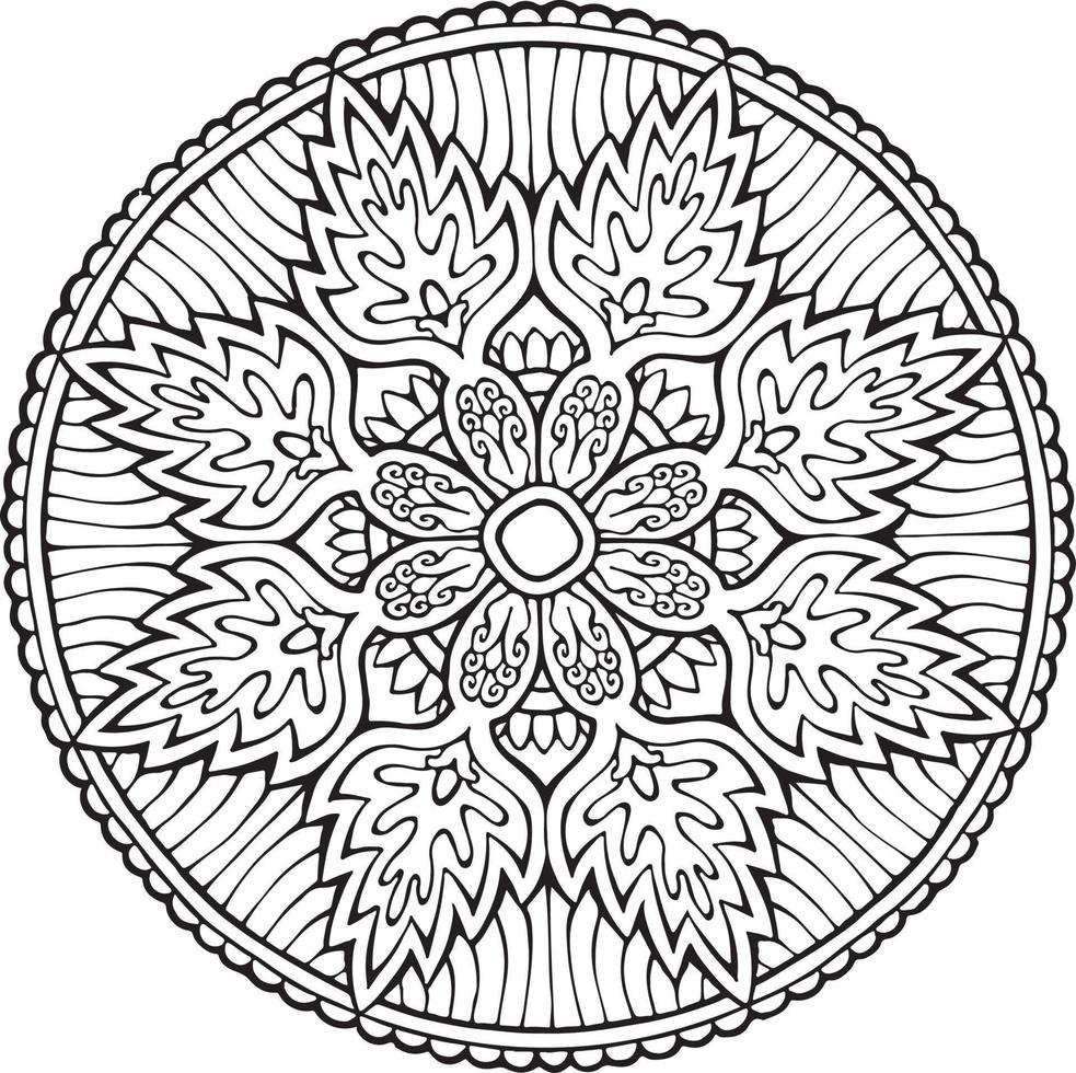 místico mandala coloração livro. vetor ilustração do flor usando mandala estilo