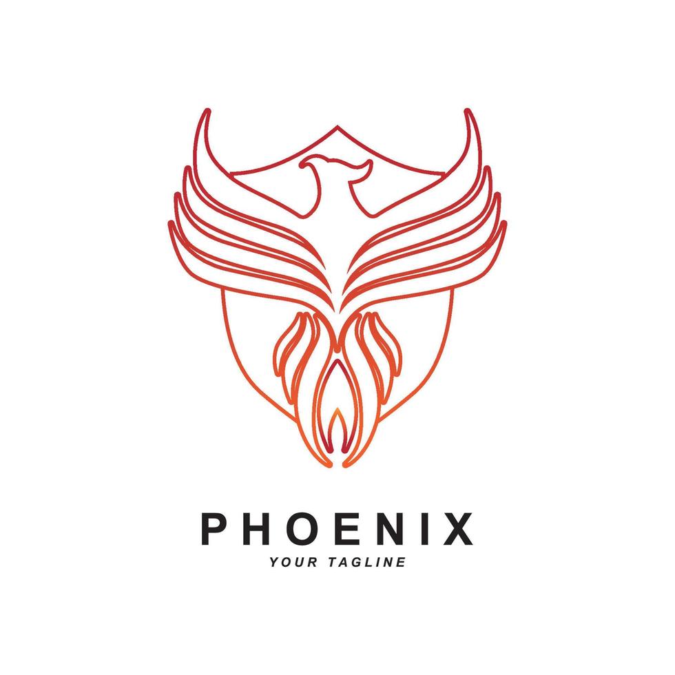 Fénix logotipo ícone, vetor ilustração, modelo projeto, marca companhia