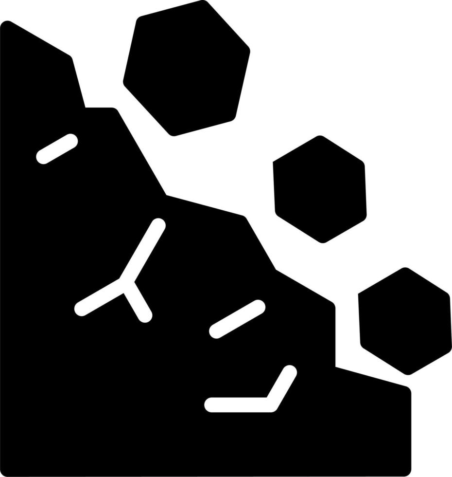 ícone de vetor de deslizamento de terra