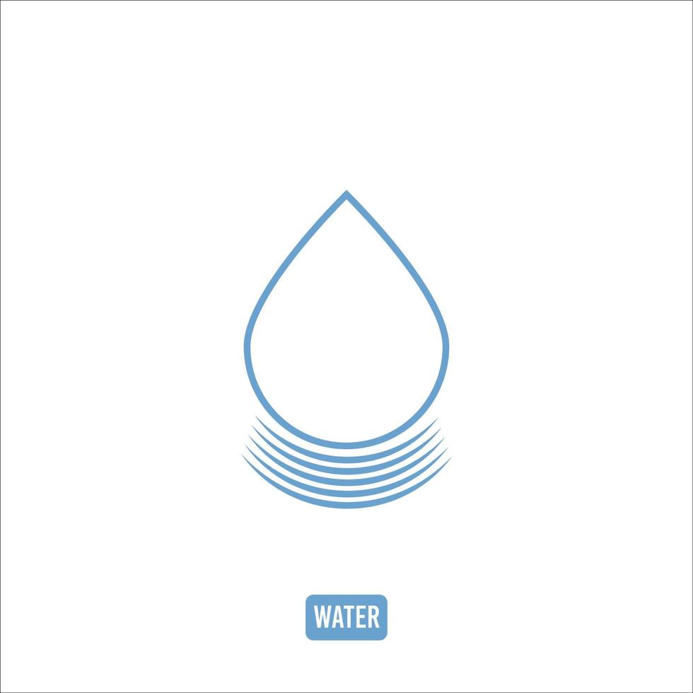 água ícone logotipo vetor