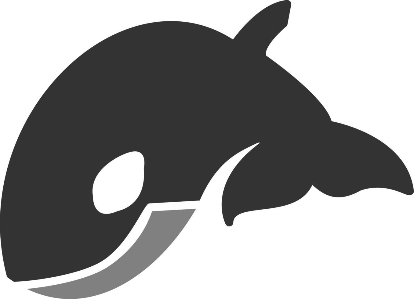 ícone de vetor de peixe orca