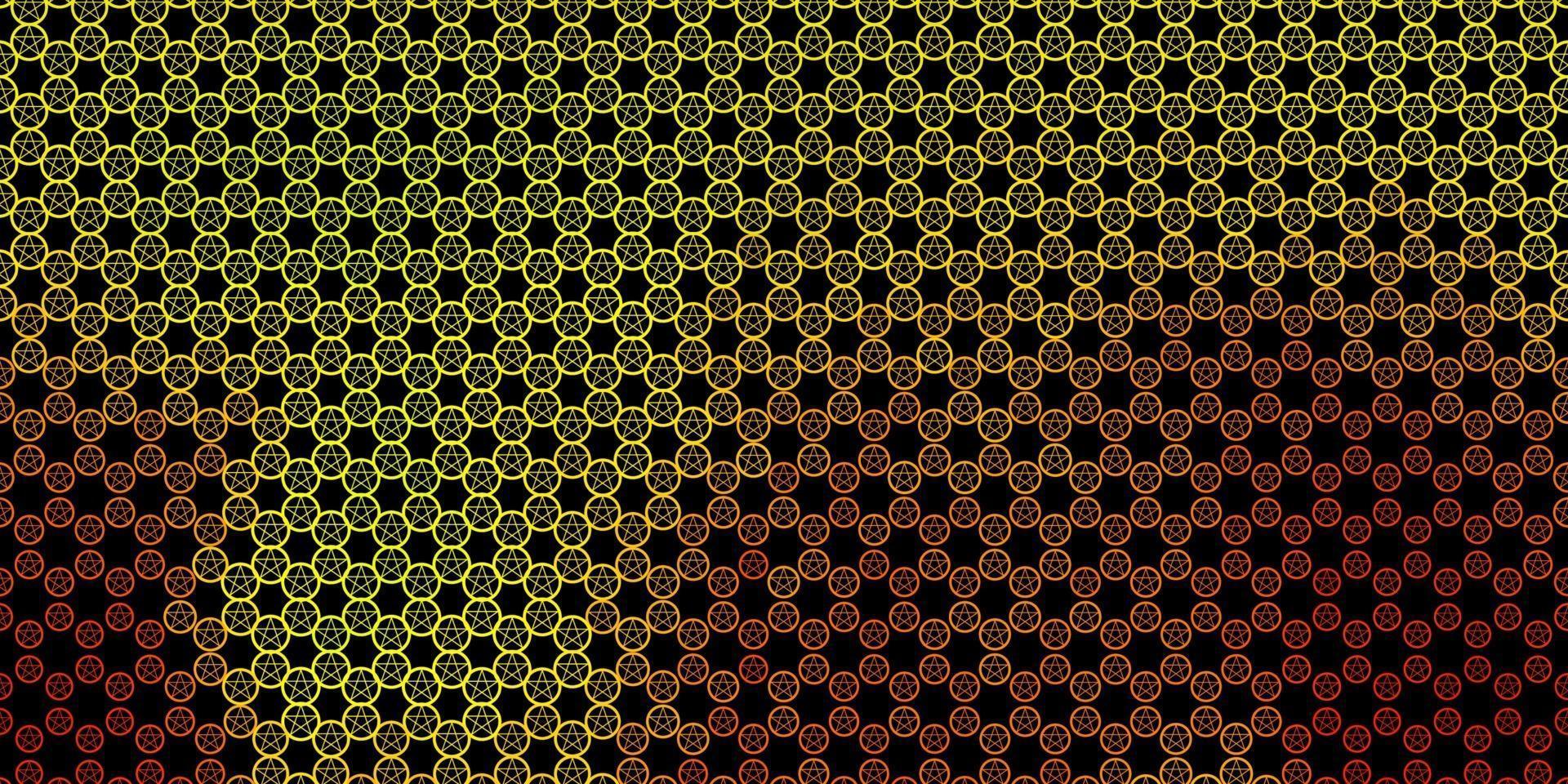 textura vector verde e amarelo escuro com símbolos de religião.