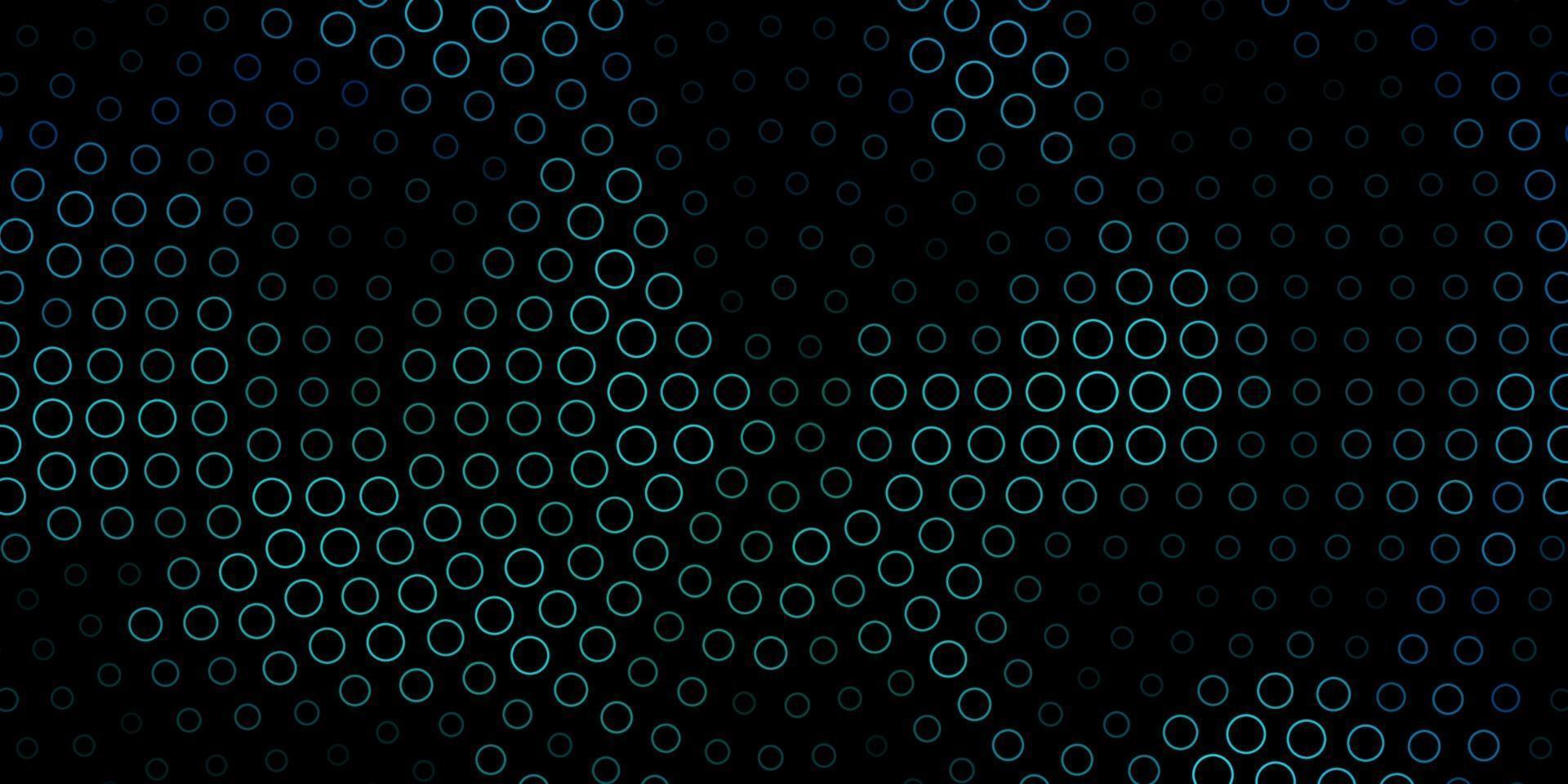 pano de fundo vector azul escuro com círculos.