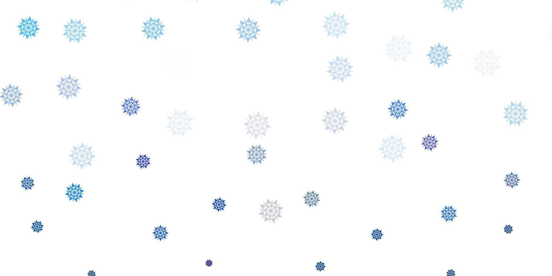 fundo vector roxo claro com flocos de neve de Natal.
