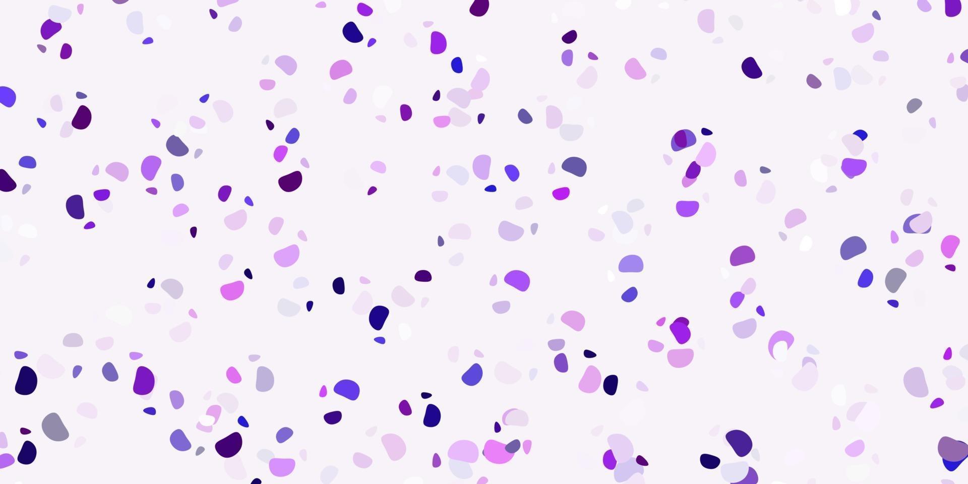 pano de fundo vector roxo claro com formas caóticas.