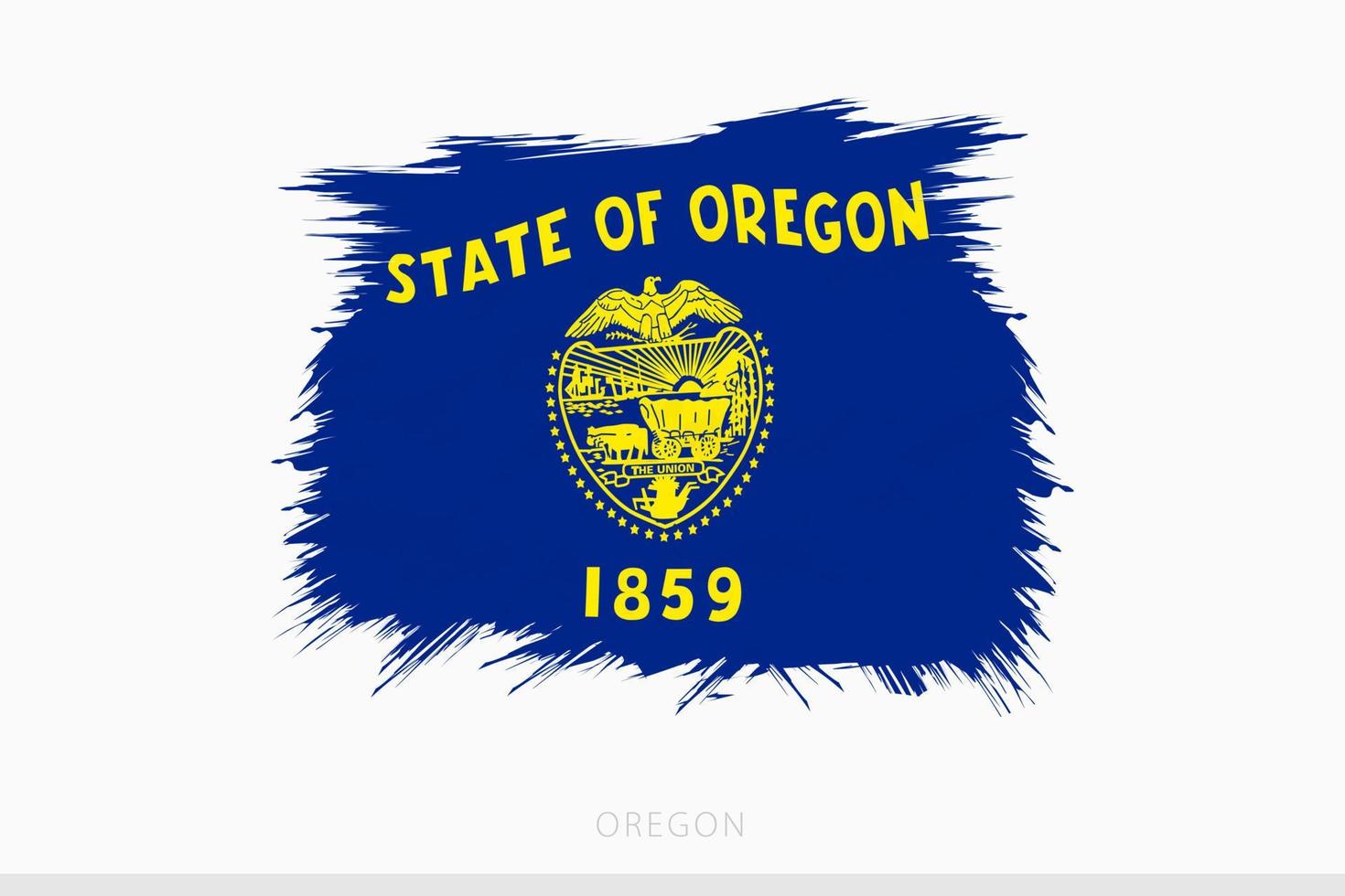 grunge bandeira do Oregon, vetor abstrato grunge escovado bandeira do oregon.