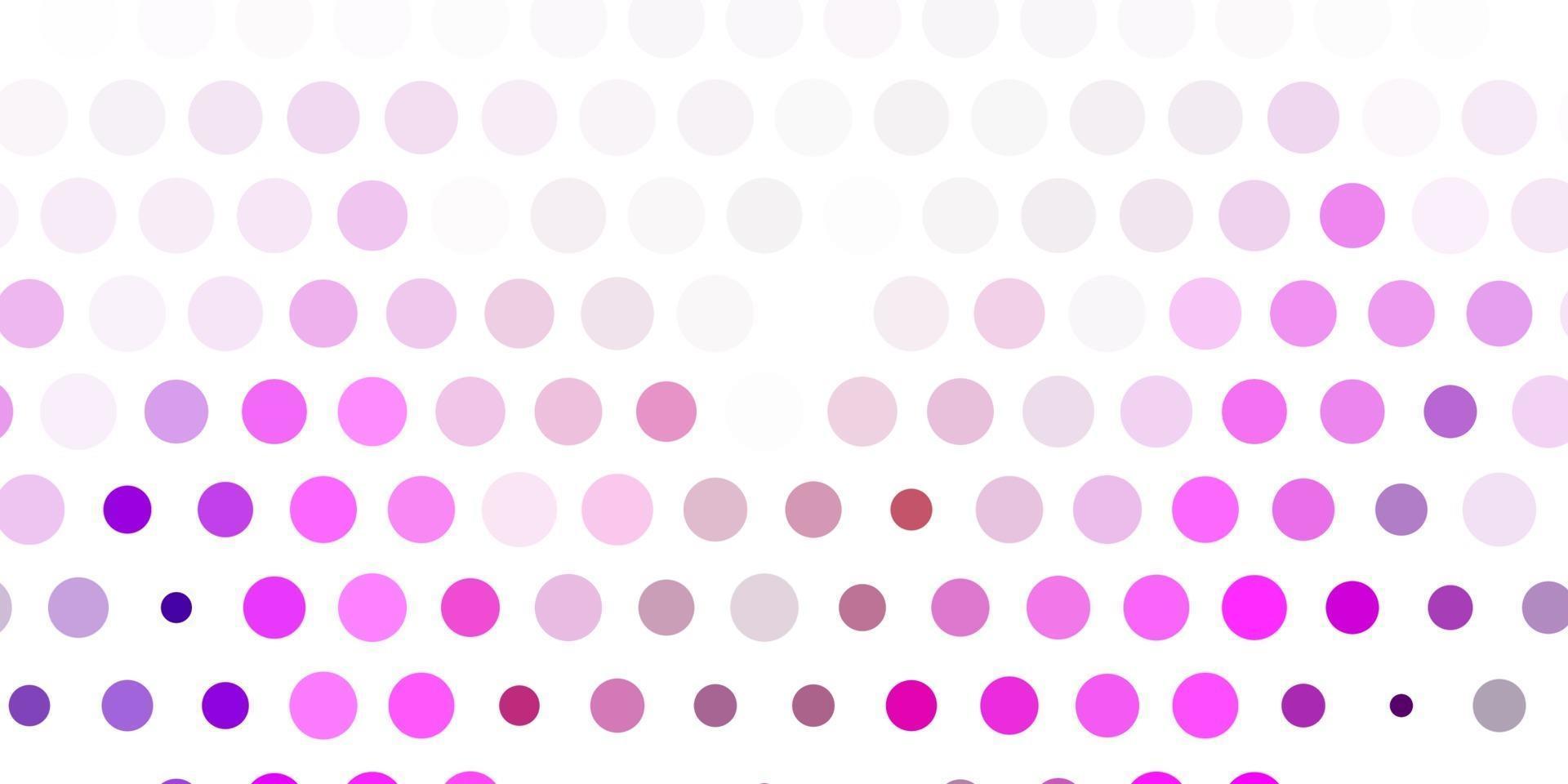 layout de vetor roxo claro, rosa com formas de círculo.