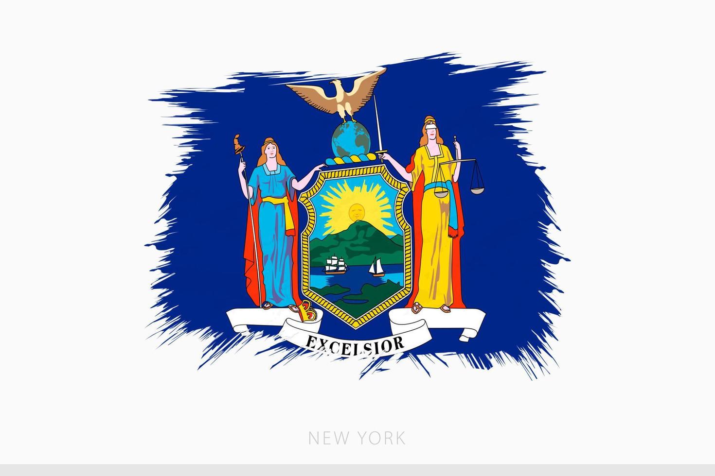 grunge bandeira do Novo Iorque, vetor abstrato grunge escovado bandeira do Novo Iorque.
