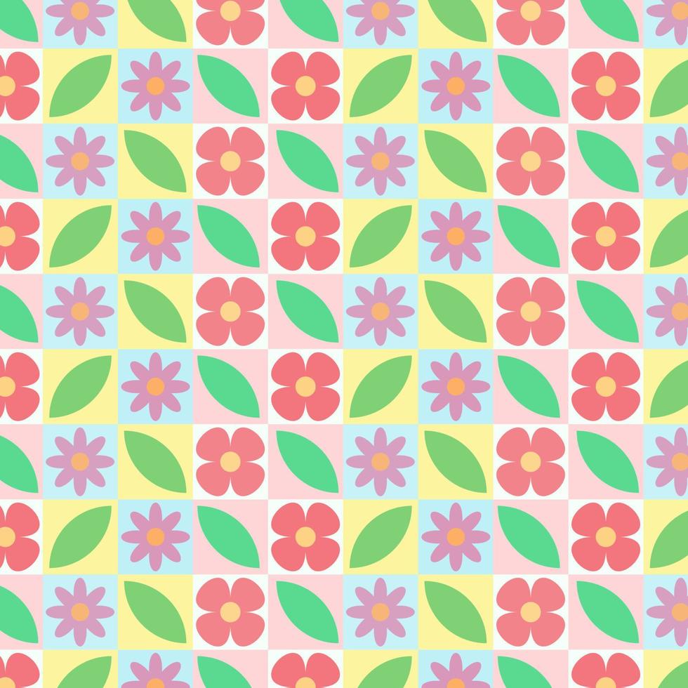 flores padronizar. primavera, verão decoração do pacote, têxtil, fundo plano vetor ilustração