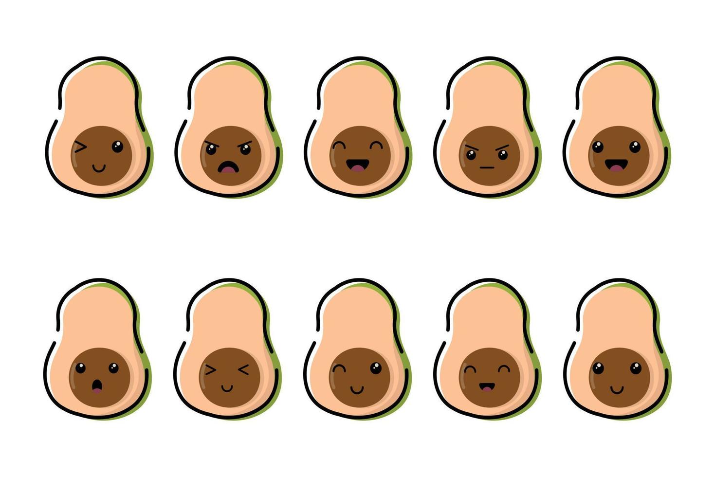 fofa kawaii ícone animê personagem desenho animado vetor face Projeto fundo Comida japonês elemento doce emoji gráfico emoticon