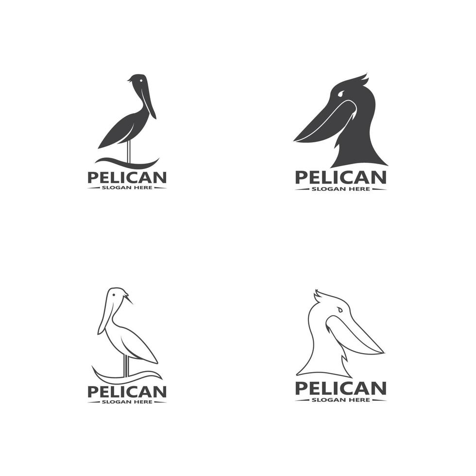 pelicano simples logotipo vetor ilustração