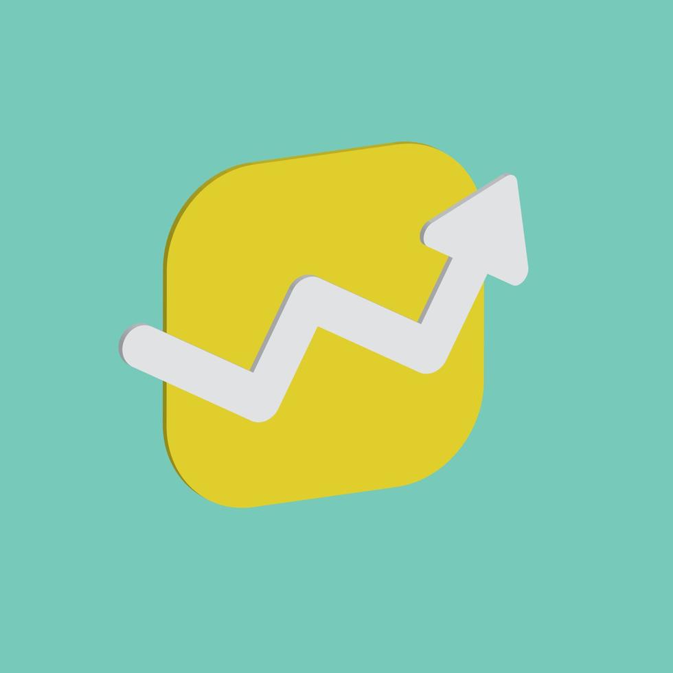 símbolo gráfico ou gráfico ícone mensagem bolha isolado amarelo fundo, 3d render ilustração vetor