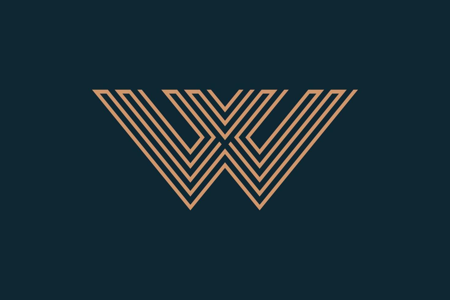 inicial W logotipo Projeto ícone modelo elemento estoque vetor