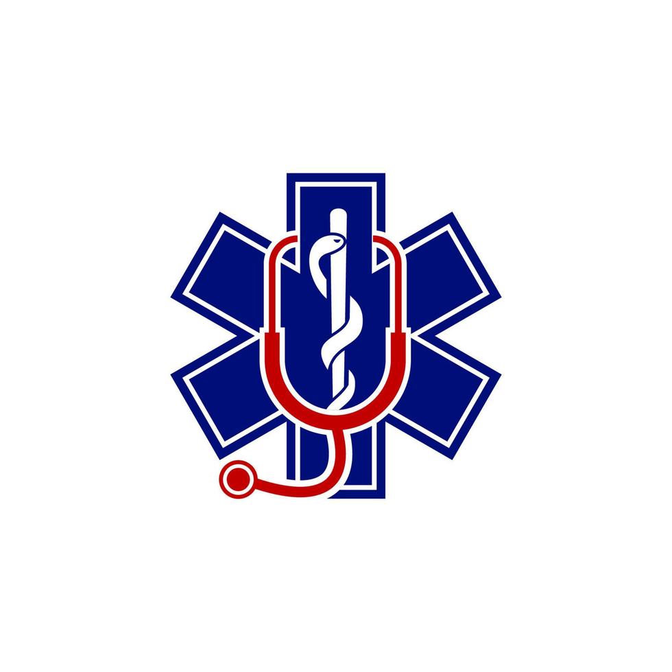 logotipo ícone emergência médico Serviços estoque vetor