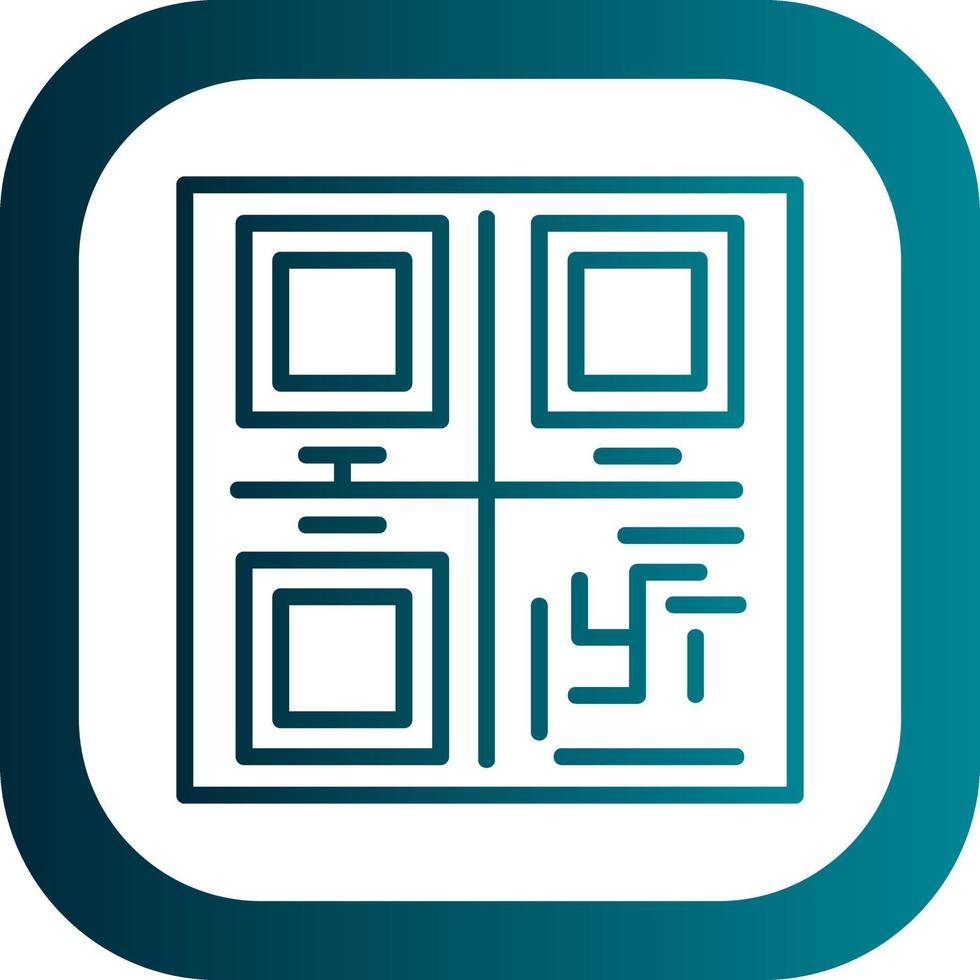 design de ícone vetorial de código qr vetor