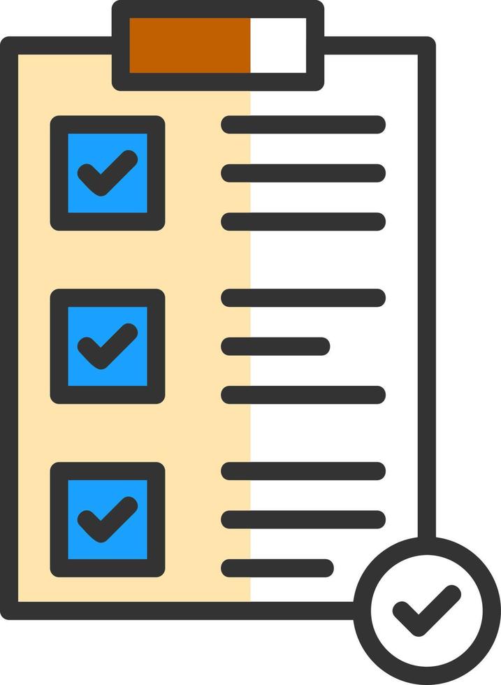 design de ícone vetorial de tarefa concluída vetor