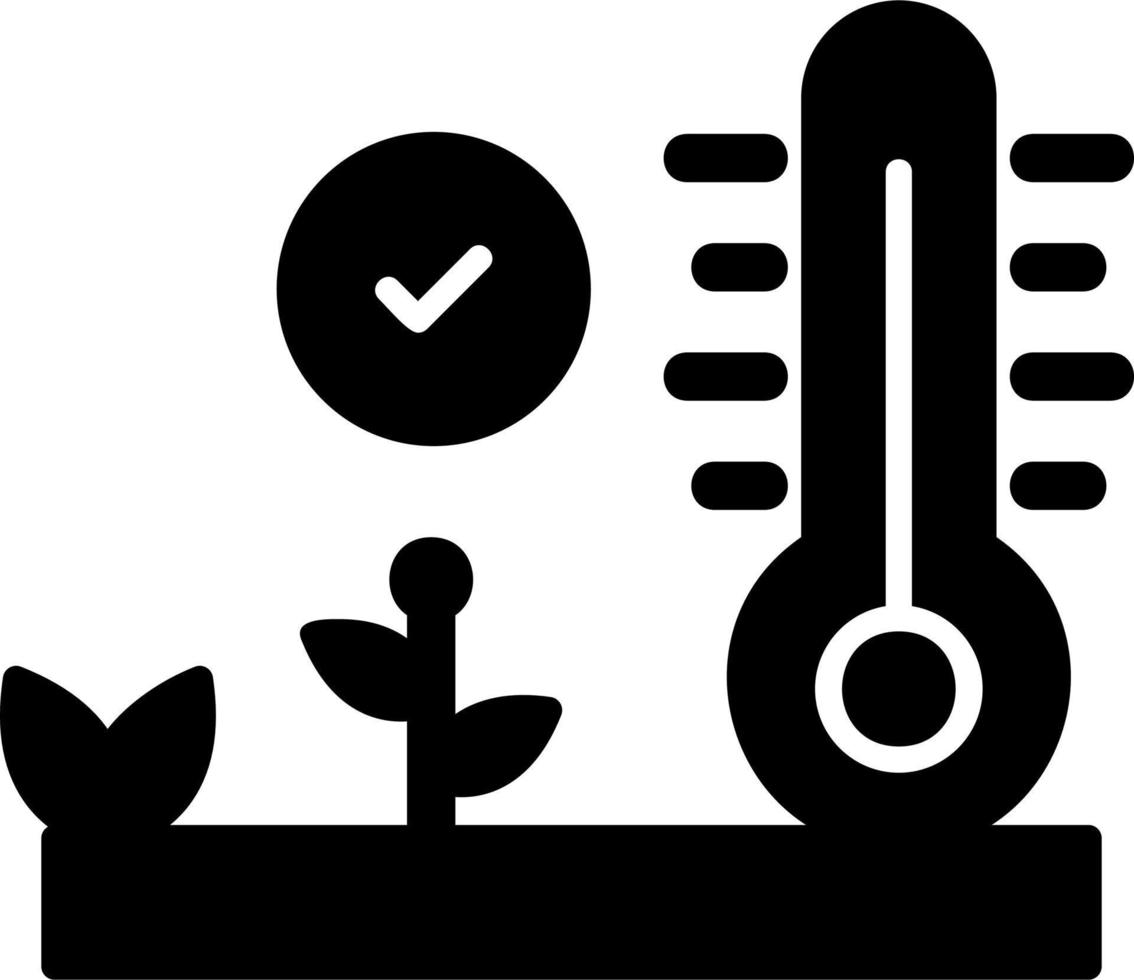 ícone de vetor de verificação de temperatura