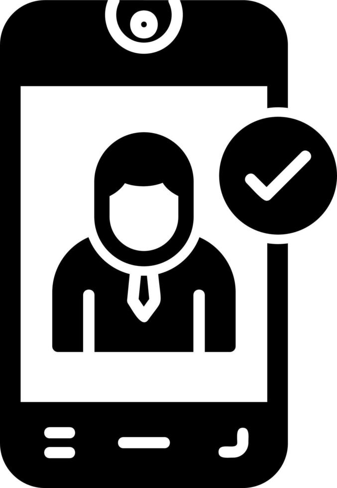 ícone de vetor de candidato aprovado