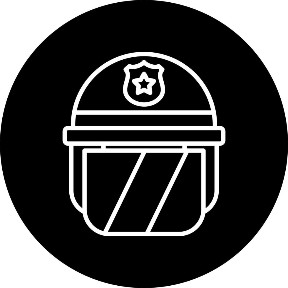 polícia capacete vetor ícone