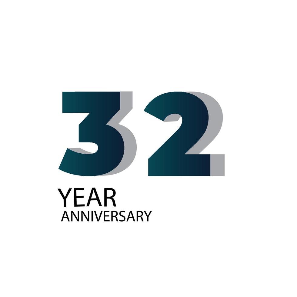 ano aniversário vector template design ilustração azul elegante fundo branco