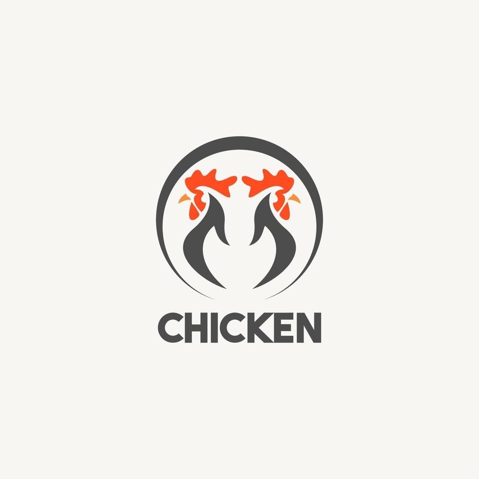 ilustração de design de modelo de vetor de ícone de logotipo de frango