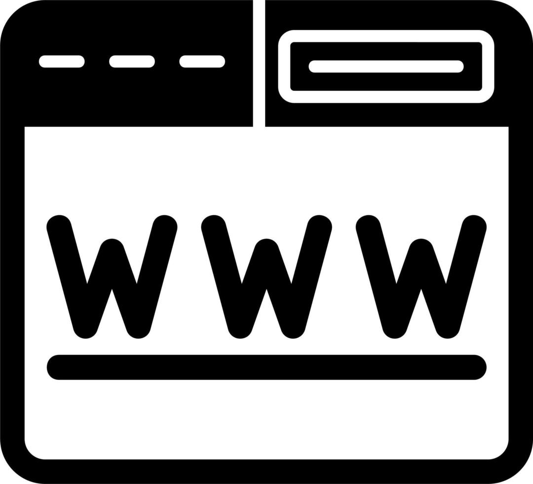 ícone de vetor de página da web