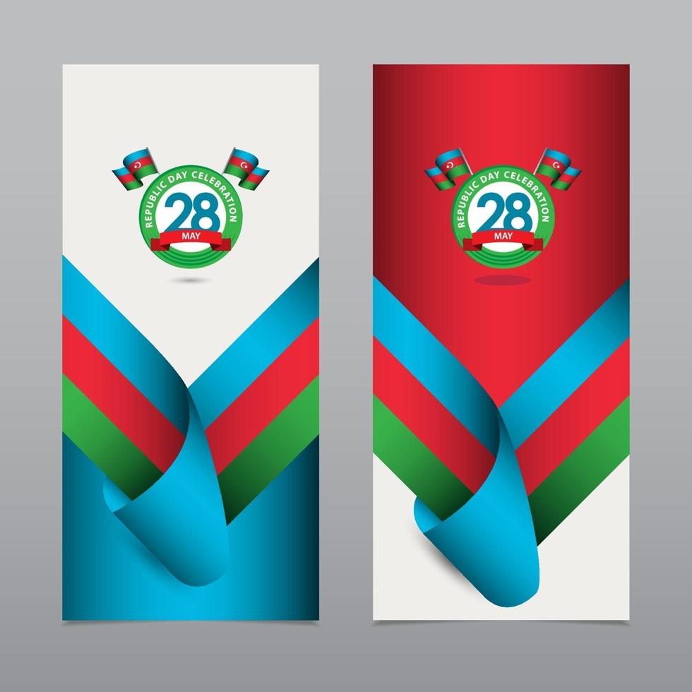 Feliz Dia da Independência do Azerbaijão, ilustração de design de modelo vetorial vetor