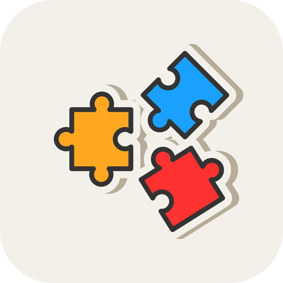 design de ícone de vetor de quebra-cabeça