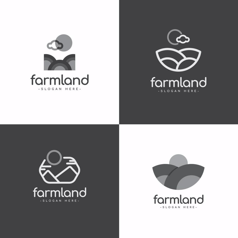 ilustração do projeto do modelo do vetor do logotipo da terra da fazenda