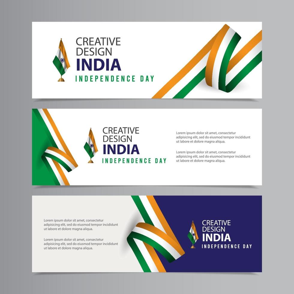 feliz celebração do dia da independência da Índia design criativo ilustração vetorial modelo design vetor