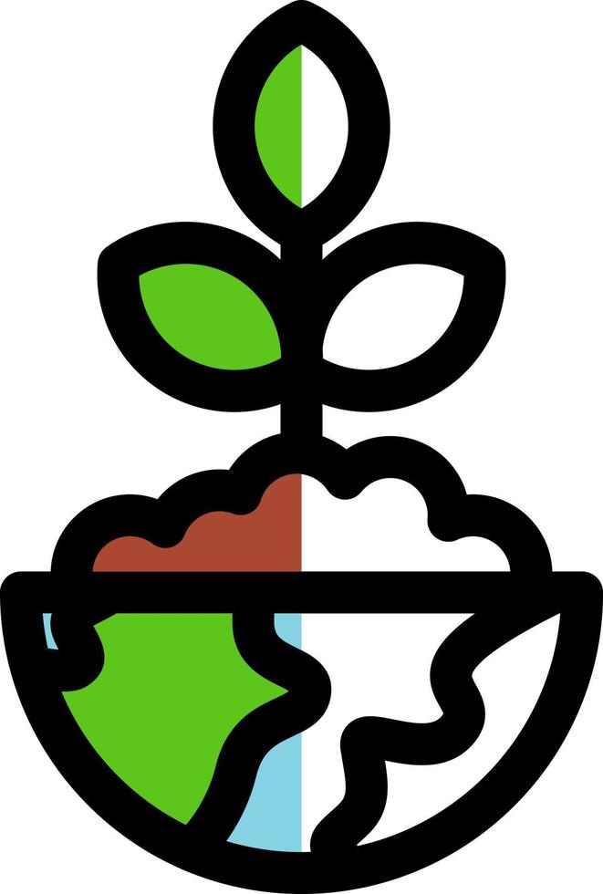 design de ícone de vetor de planta de terra