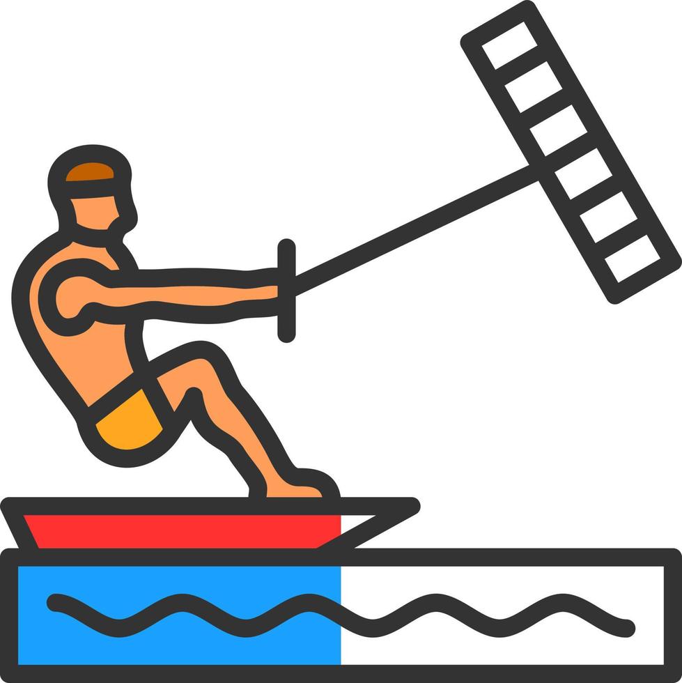 design de ícone de vetor de kitesurf