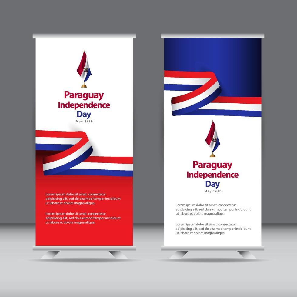 feliz celebração do dia da independência do paraguai design criativo ilustração em vetor modelo design