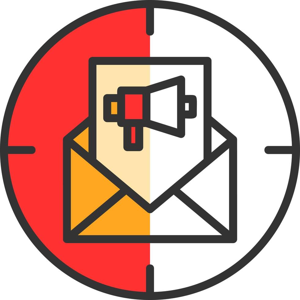 design de ícone de vetor de marketing direto de e-mail