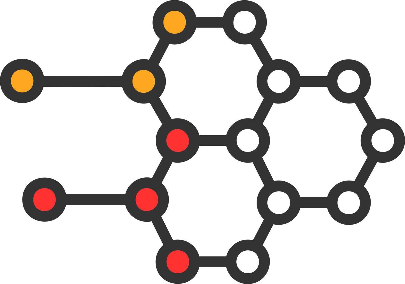 design de ícone de vetor de estrutura molecular