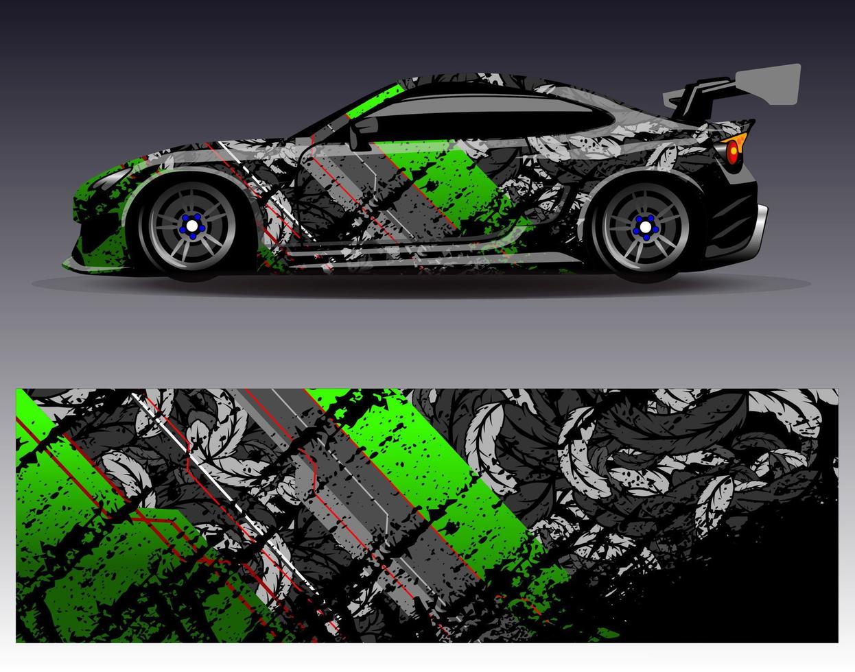 vetor de design de envoltório de carro. designs de kit de fundo de corrida de listras abstratas gráficas para aventura e libré de rali de carro de corrida de veículo envoltório