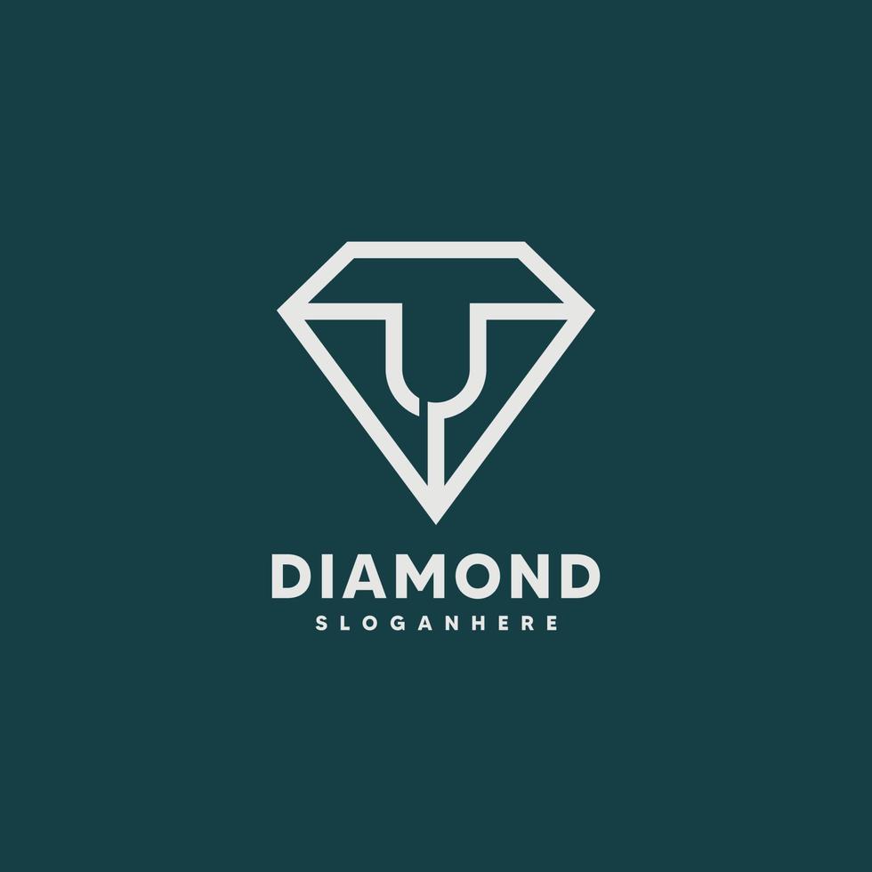 diamante logotipo modelo vetor ilustração Projeto ícone