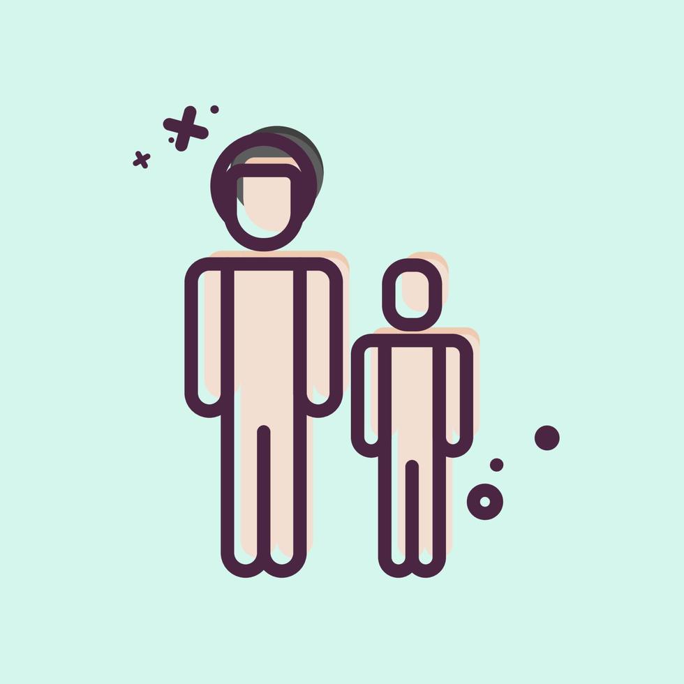 ícone pai e filho. relacionado para família símbolo. simples Projeto editável. simples ilustração vetor