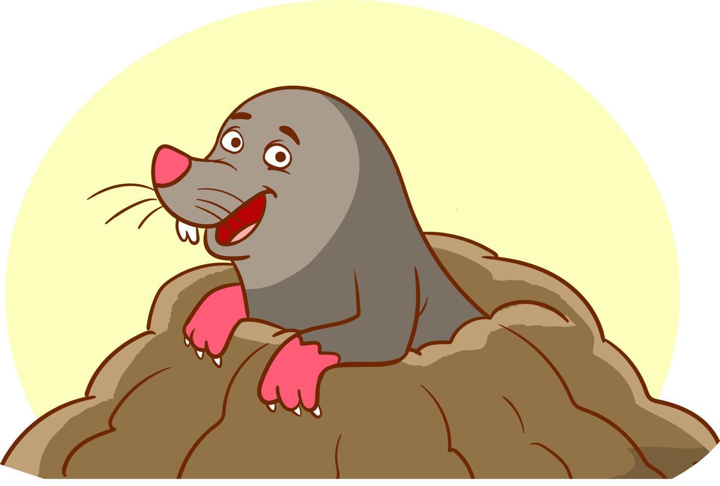 fofa toupeira animal desenho animado vetor ilustração