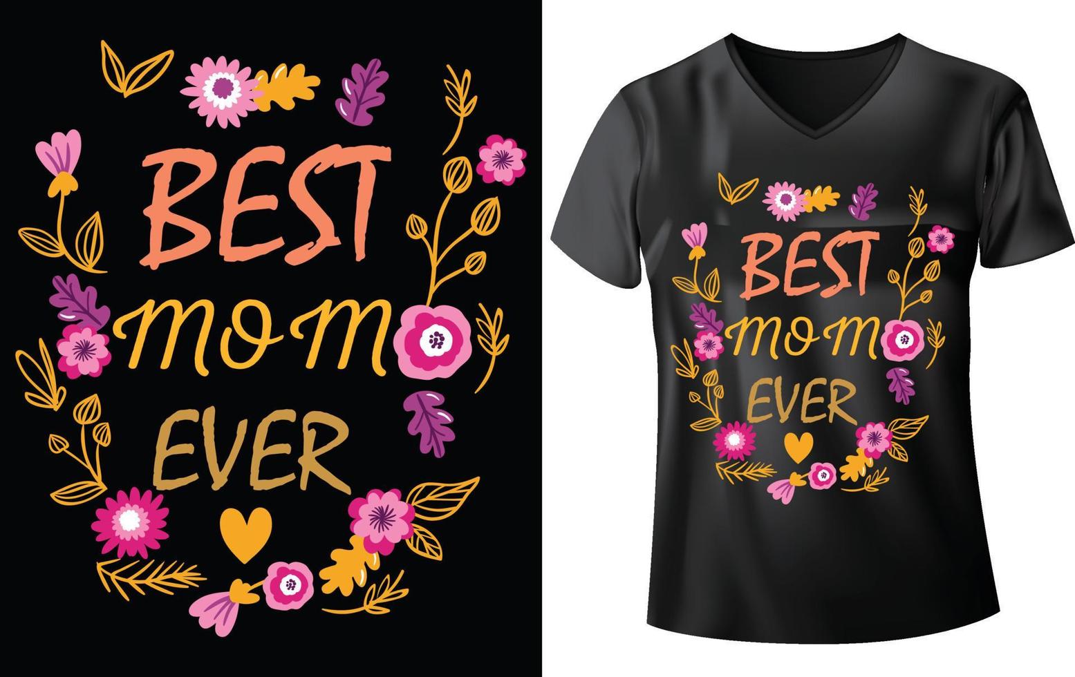 design de camiseta para o dia das mães vetor