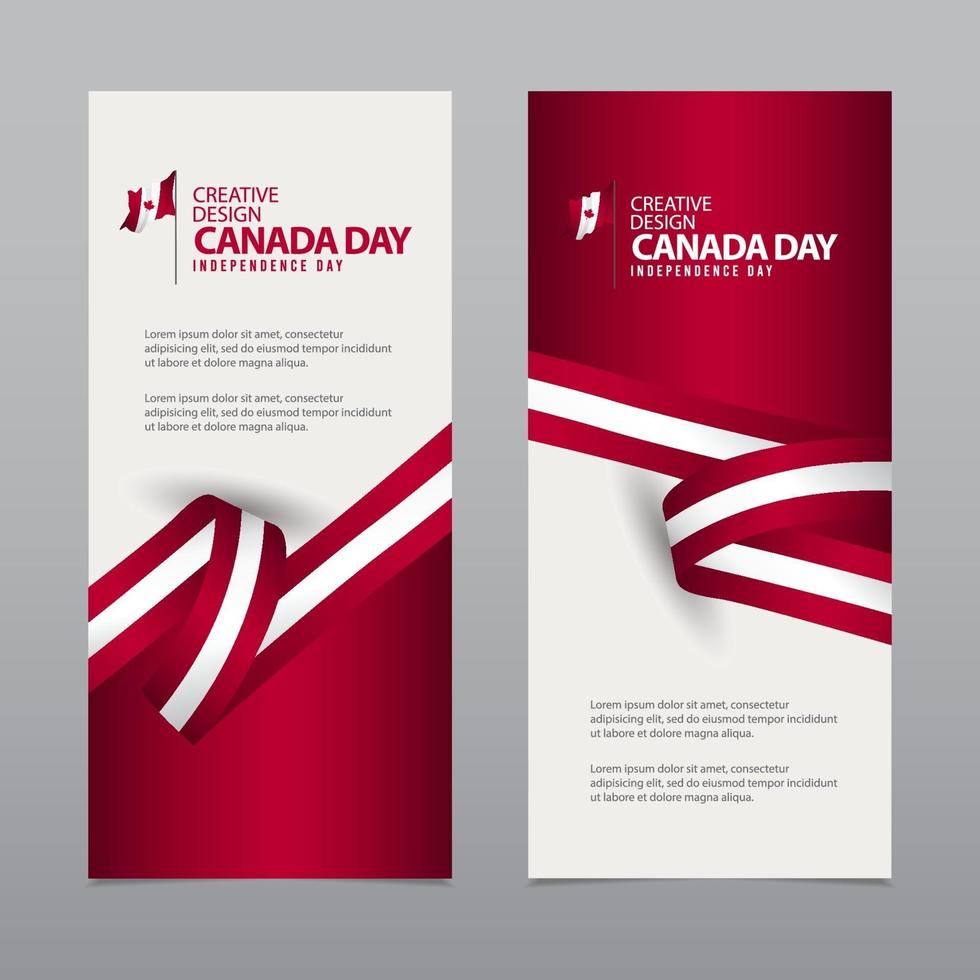 feliz dia da independência do Canadá ilustração modelo vetorial design criativo vetor