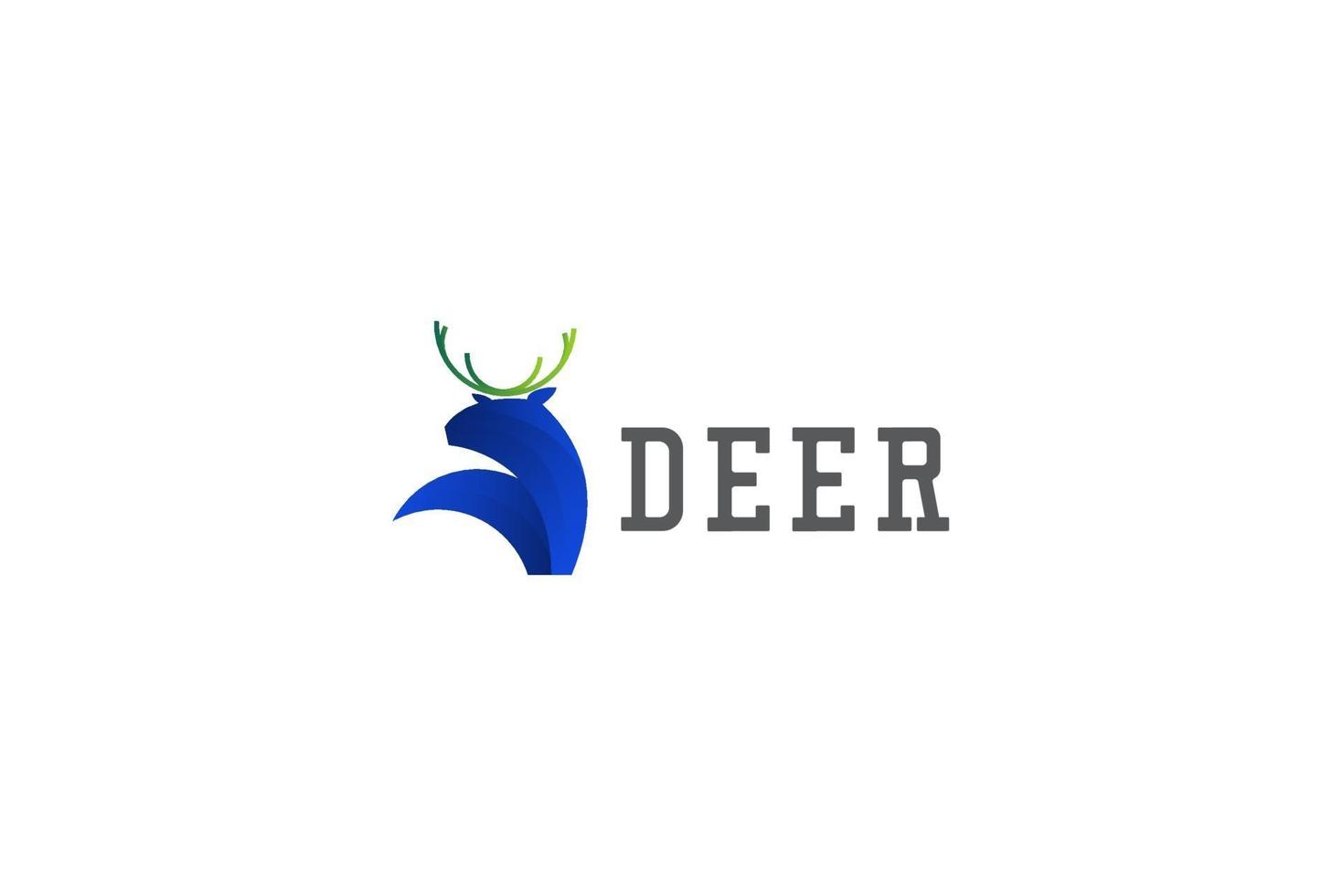 ilustração de design de modelo de vetor de ícone de logotipo de cervo