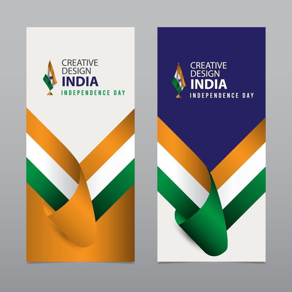 feliz celebração do dia da independência da Índia design criativo ilustração vetorial modelo design vetor