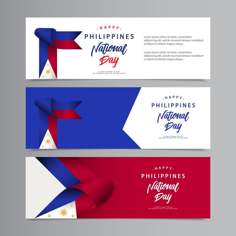 feliz celebração do dia nacional nas Filipinas design criativo ilustração em vetor modelo design