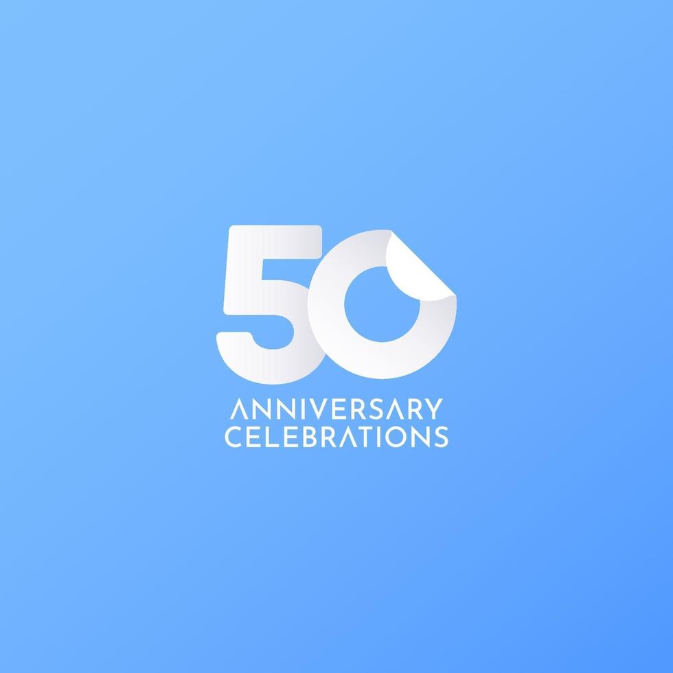 50 anos de celebração de aniversário de vetor logotipo ícone modelo design ilustração