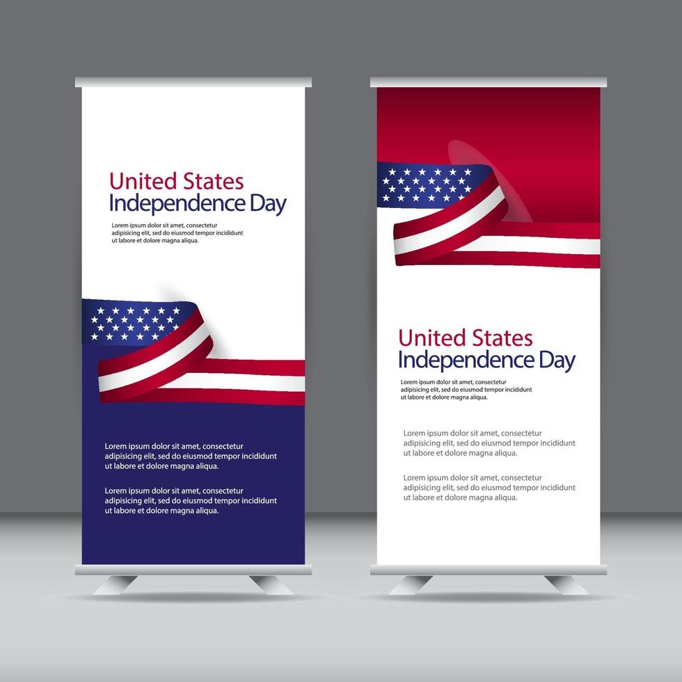ilustração de design de modelo vetorial feliz celebração do dia da independência dos Estados Unidos vetor