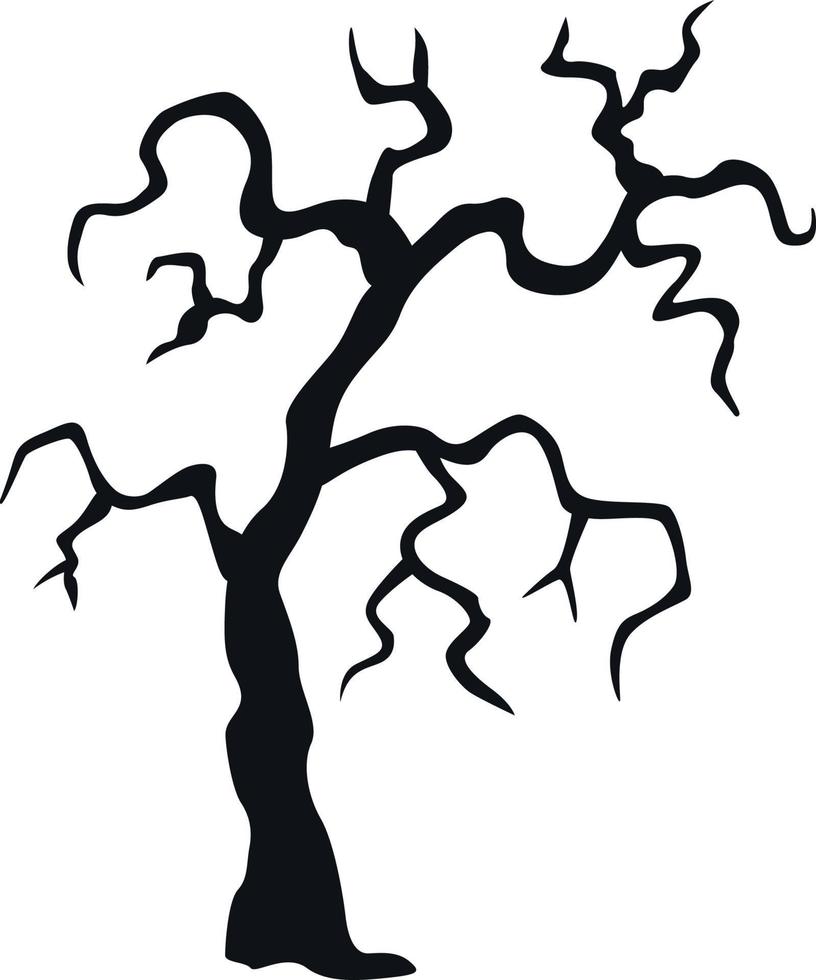 ilustração monstro árvore para dia das Bruxas vetor