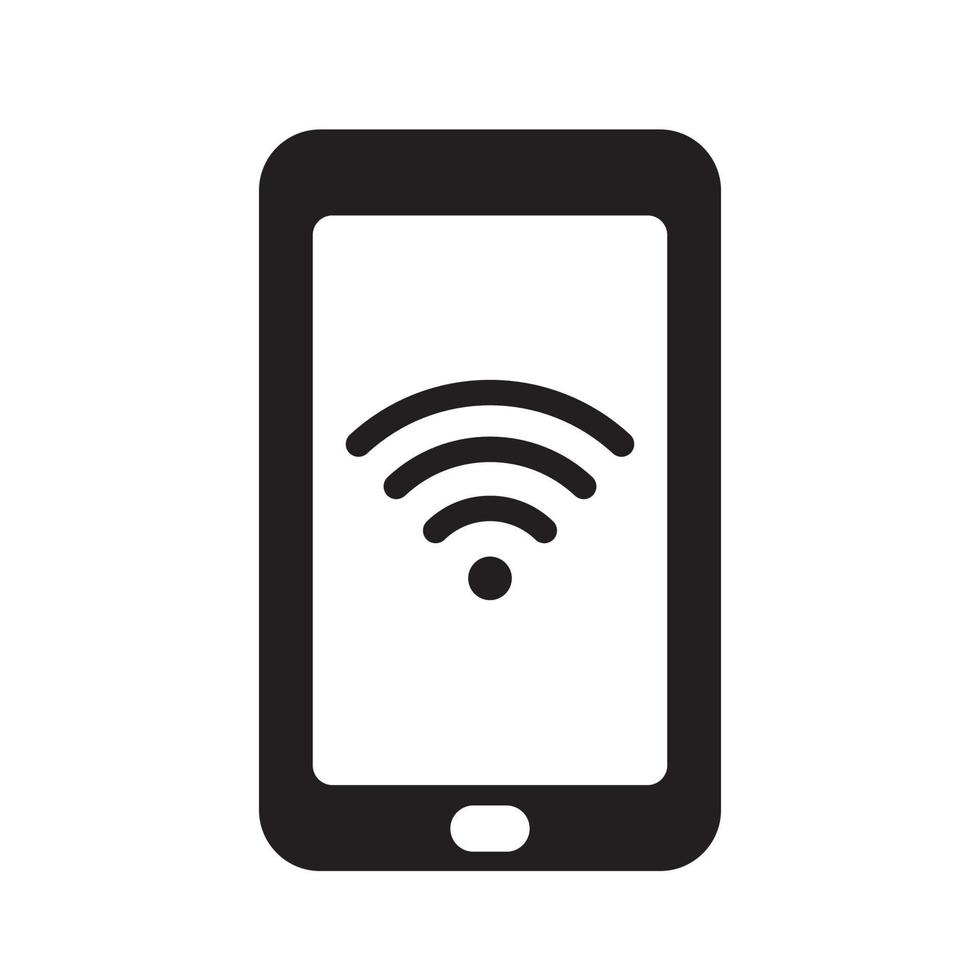 Wi-fi símbolo dentro Smartphone tela, conectar para sem fio Internet ícone isolado vetor ilustração.