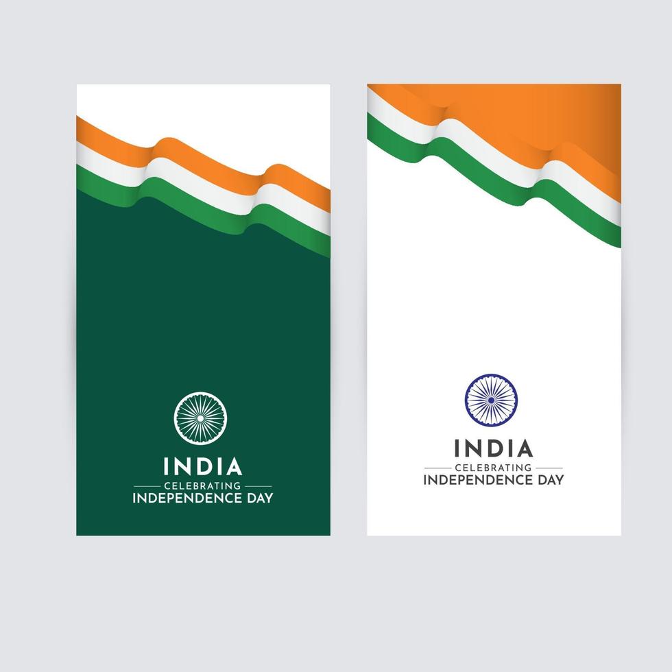 feliz celebração do dia da independência da Índia ilustração do logotipo do modelo do vetor